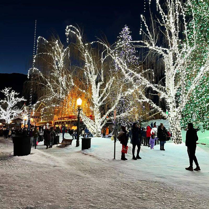 Holiday Lights That Turn the Entire Town Into a Glow of Color