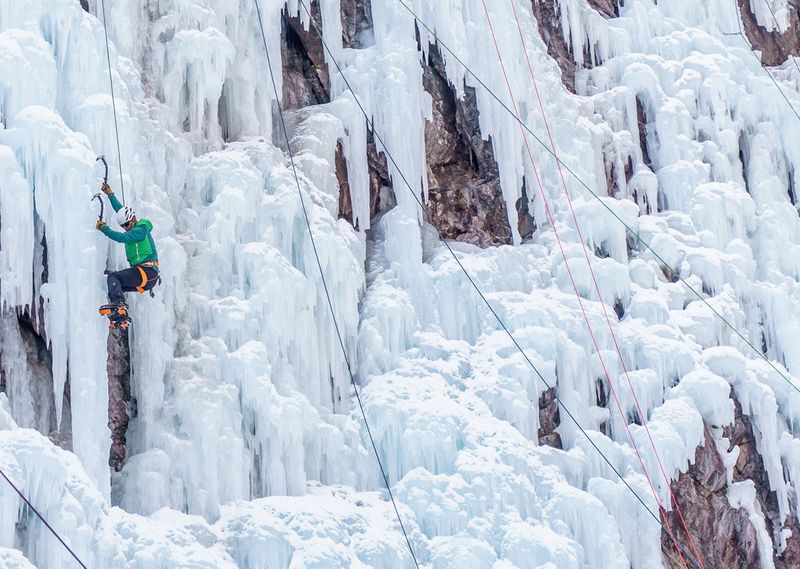 Natural Ice Climbing Formations That Draw Winter Crowds