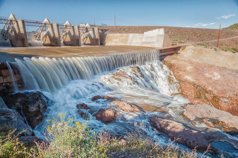 Flooding Controlled by Horseshoe Dam