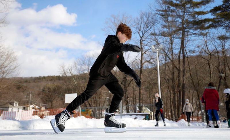 Ice Skating and Community Recreation at Lenox Town Facilities Used by Stockbridge Visitors