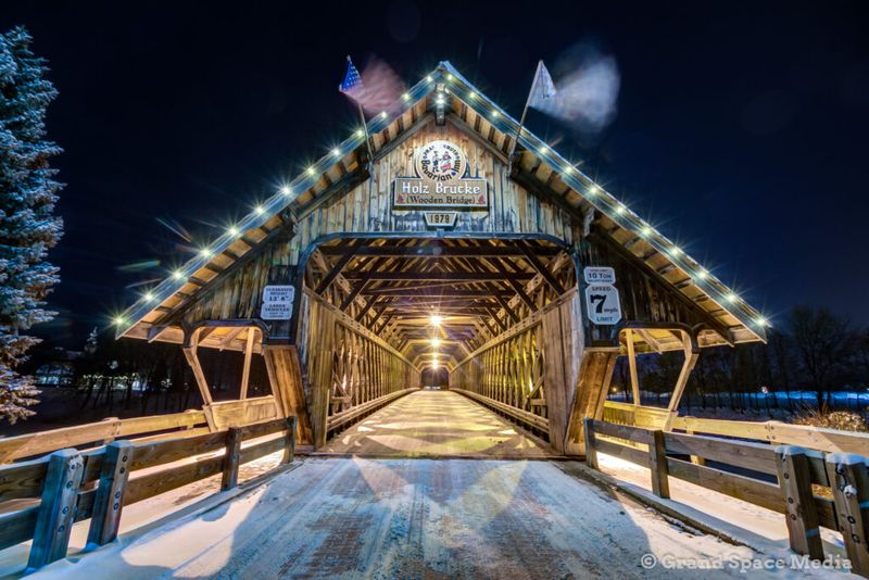 Covered Bridge Spans the Cass River