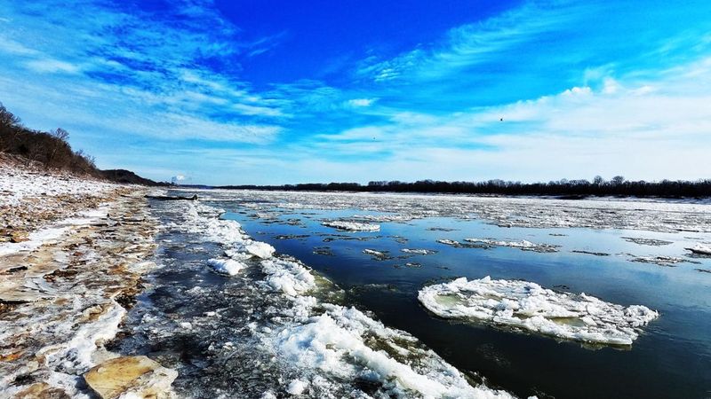 Winter River Views Just Beyond Town