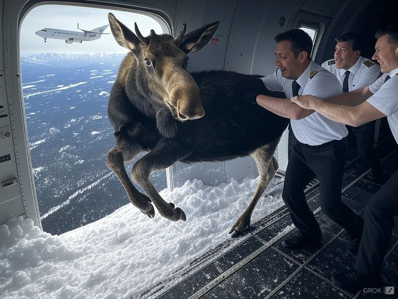 No Pushing Live Moose Out of Airplanes