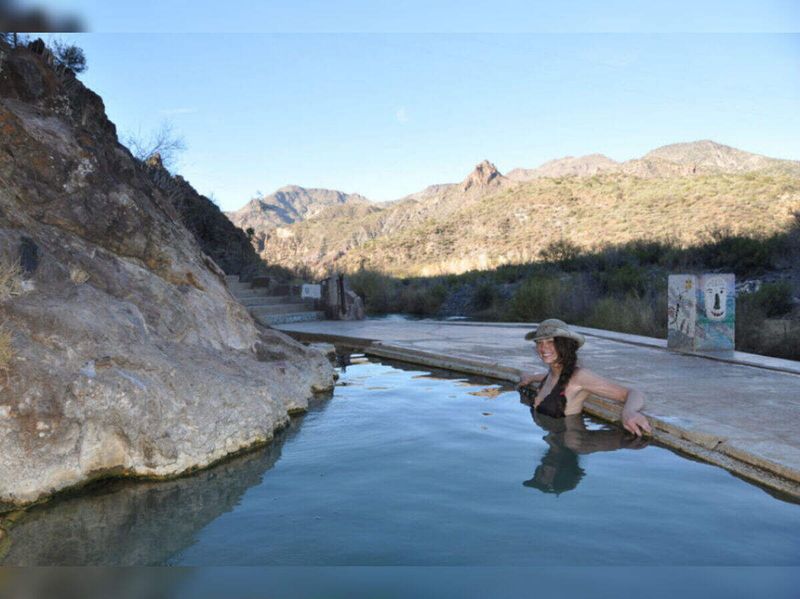Natural Hot Spring Pools Along the River