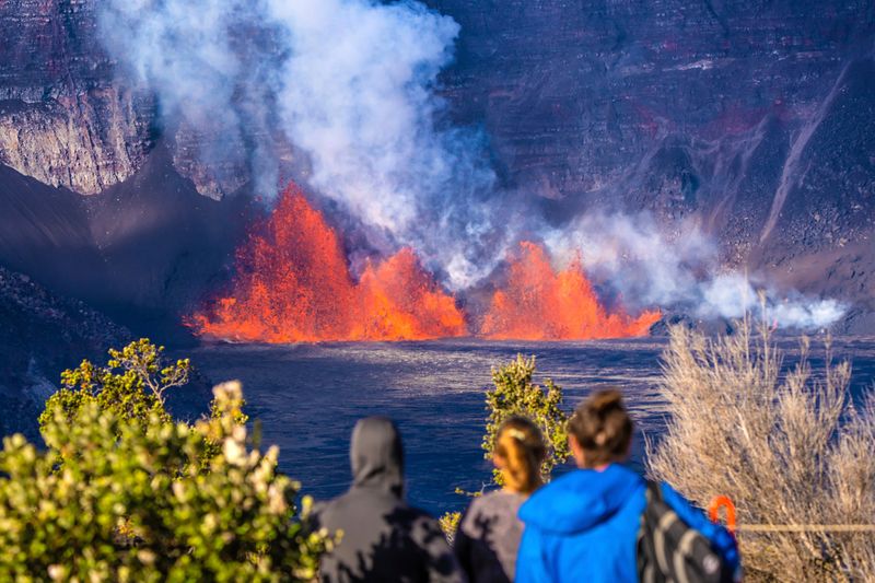 Climbing Over Fences at Volcano Parks