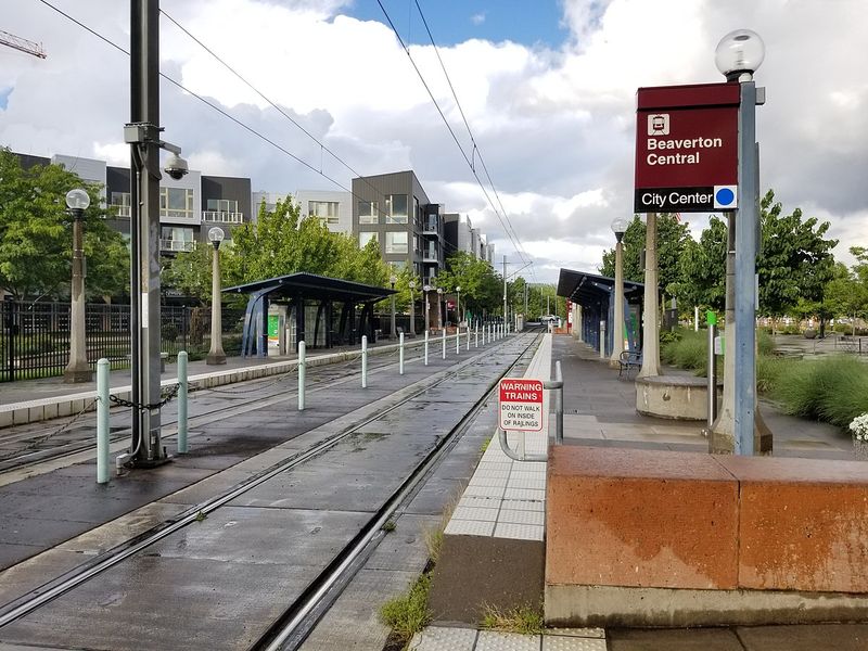 Location at The Round and MAX Light Rail Access