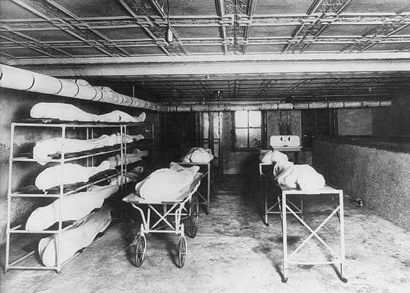 A Nurse Pushing a Gurney