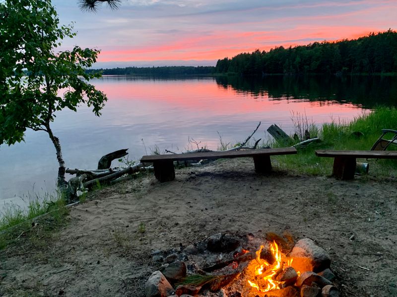 A Northwoods Town Surrounded by Towering Pines