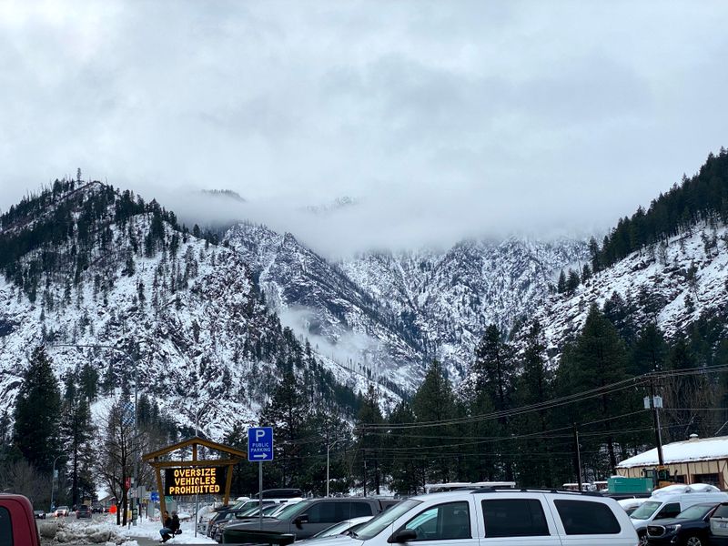 Snow-Covered Front Street Park