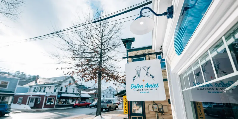 Dolce Amici Gelato & Cocktails on Main Street, Norway (Maine)