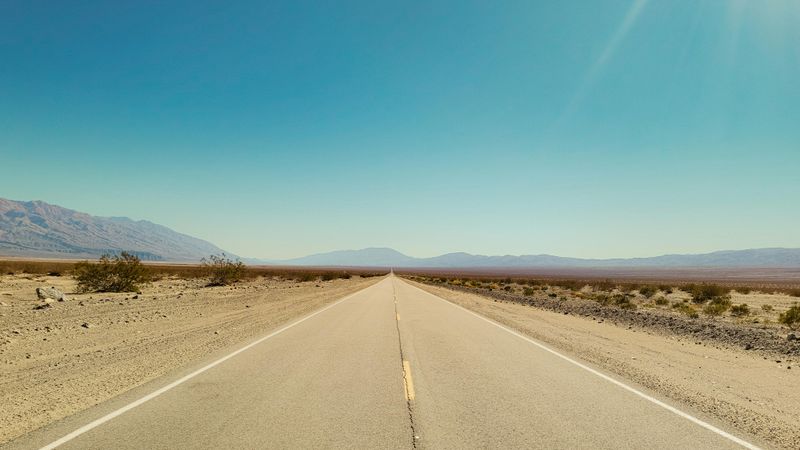 Miles Of Empty Desert Stretch In Every Direction