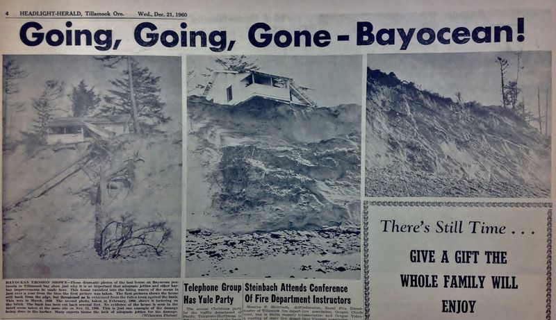 Buildings Tumbling Into the Pacific