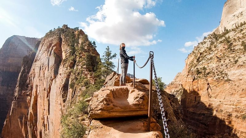Climb Angel's Landing With Chains for Support