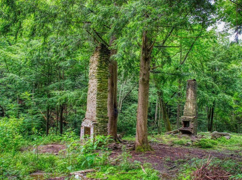 Chimneys Standing Alone