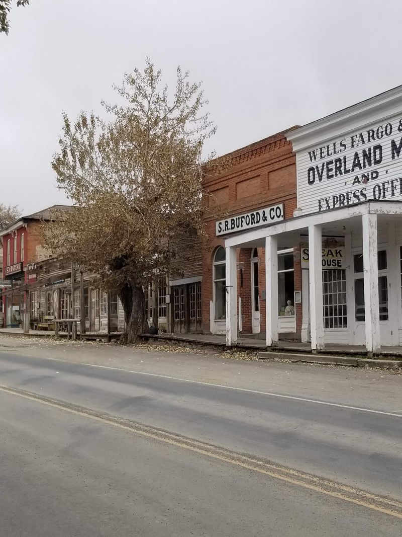 Beginning the Trail in Snow Covered Virginia City