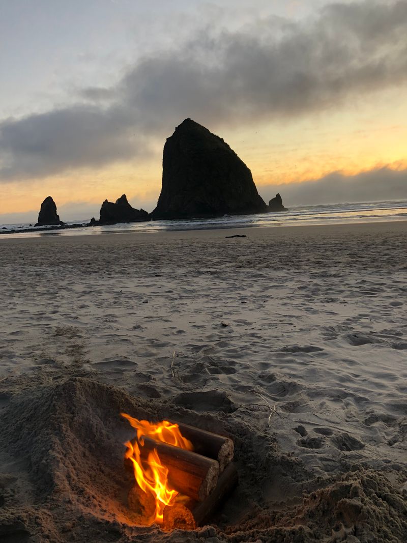 Haystack Rock at Golden Hour
