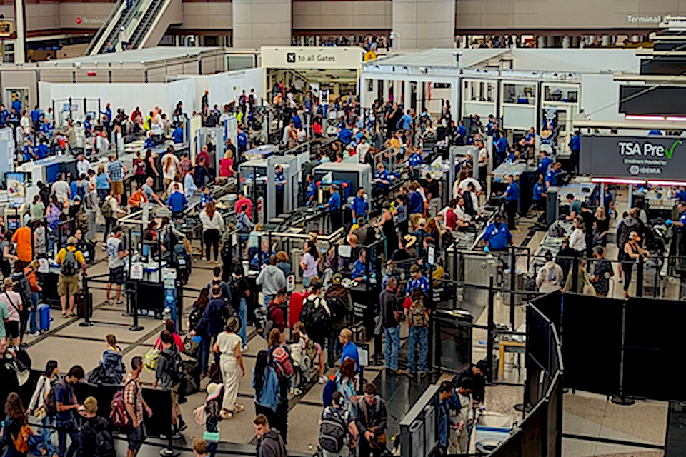 Denver Airport is one of many packed over the winter holidays.