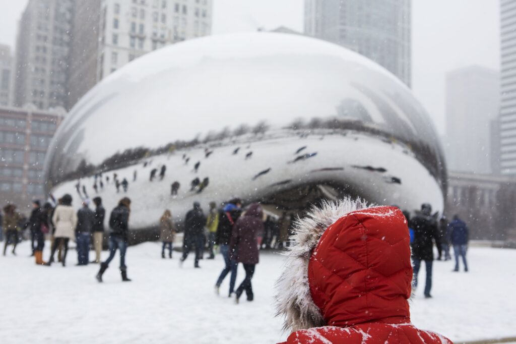 Anish Kapoor's Cloudgate sculpture is one of Chicago's top attractions. Photo c. ChooseChicago