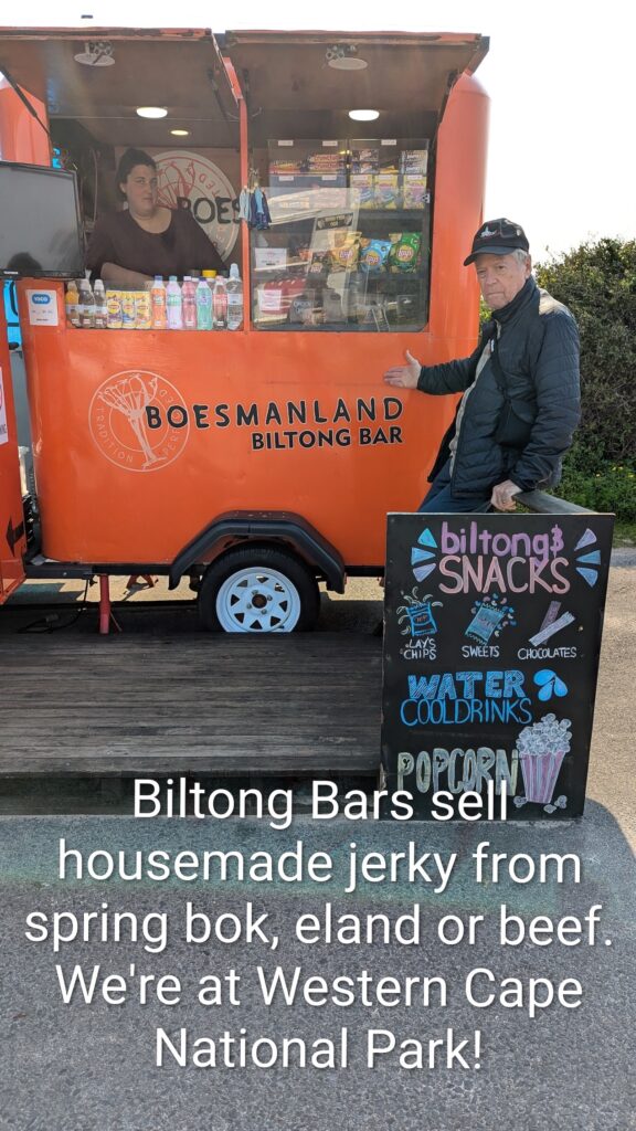 Boesmanland Biltong Bar food truck on our South Africa road trip.