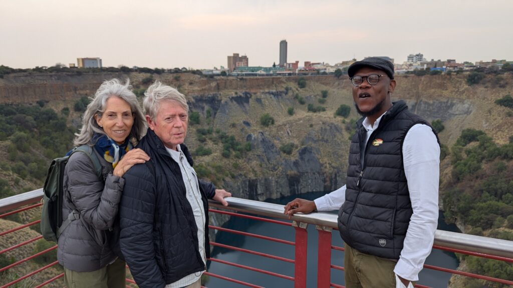 Author with husband and guide, Joseph, at The Big Hole.