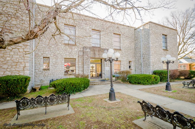 A Courthouse Square That Glows Against Cold Air