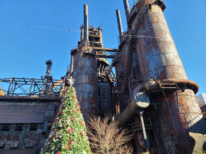 SteelStacks Glow Against the Night