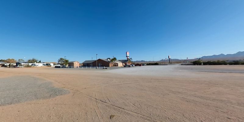 The desert airstrip at the heart of town