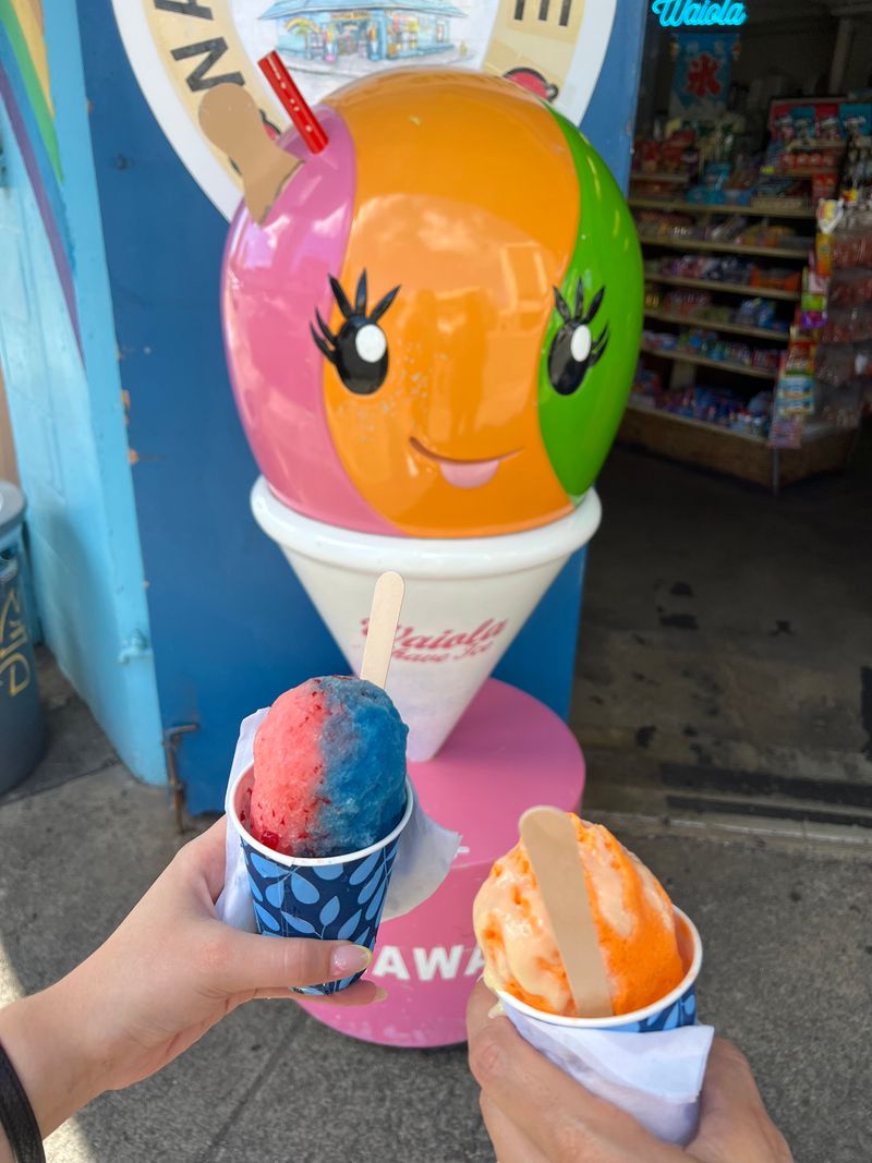 Shave ice cool down at Waiola Shave Ice