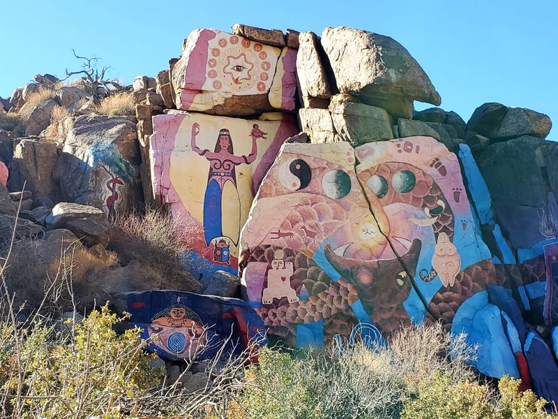 The Purcell Murals On Desert Rocks
