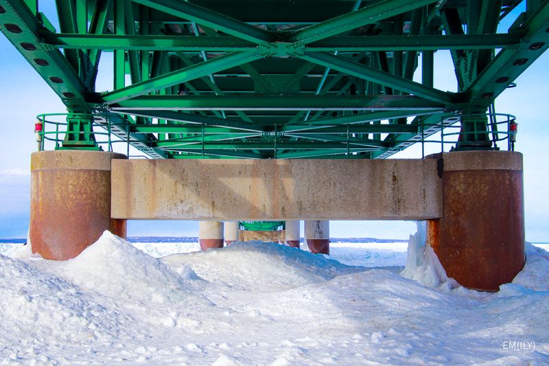 St. Ignace Shoreline Ice, Straits of Mackinac