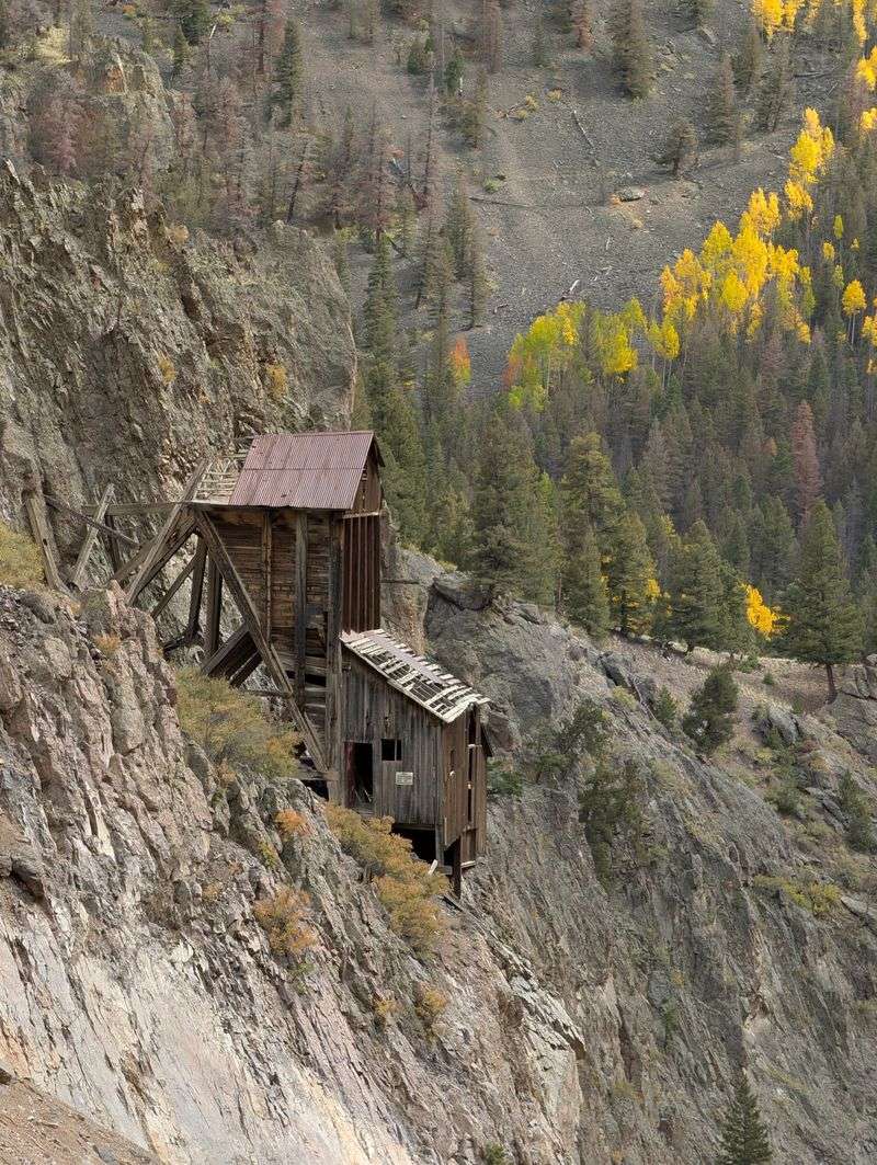 Buildings Built into a Cliffside