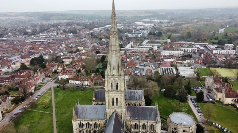 Salisbury’s Rail Era Architecture in Winter Light