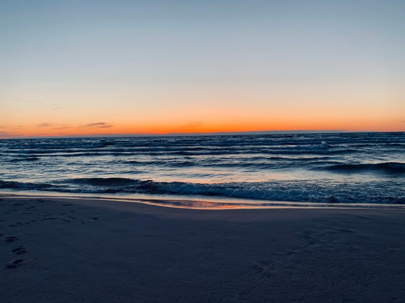 Holland State Park Beach Transforms Into Winter Paradise