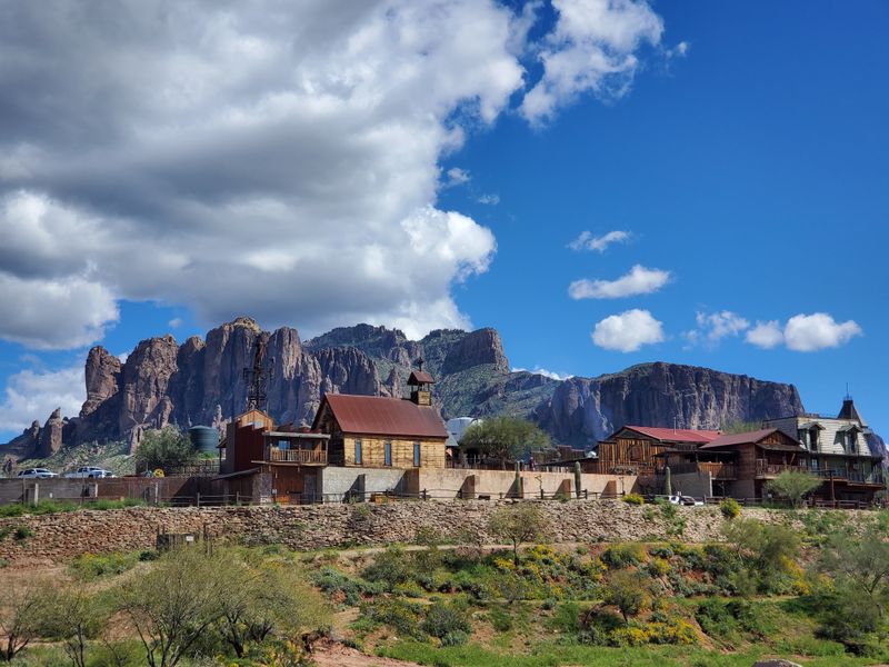 Goldfield Ghost Town by Superstition Mountains