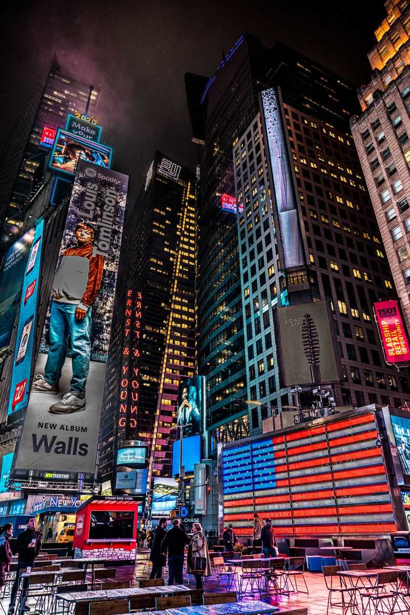Towering Digital Billboards Creating Daylight at Midnight
