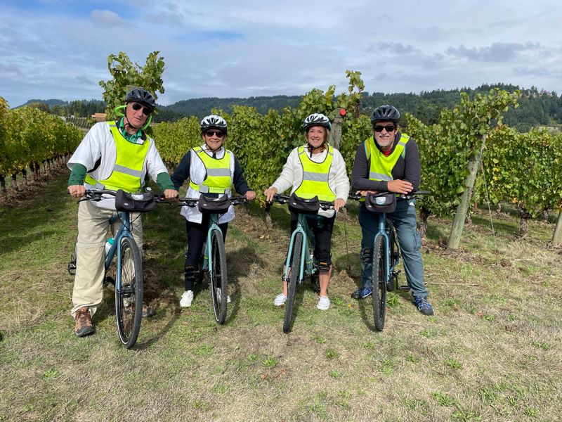 Taking Sunset Bike Rides Through Vineyard Roads