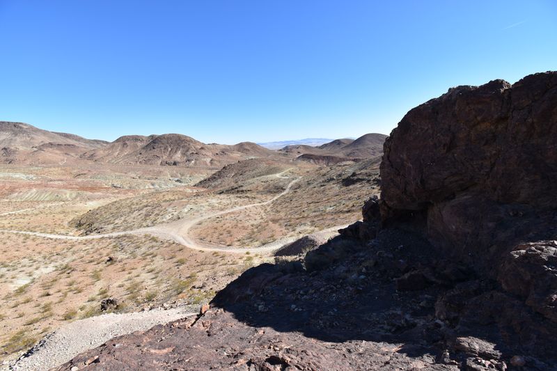 Desert Landscape and Colorful Mountain Geology