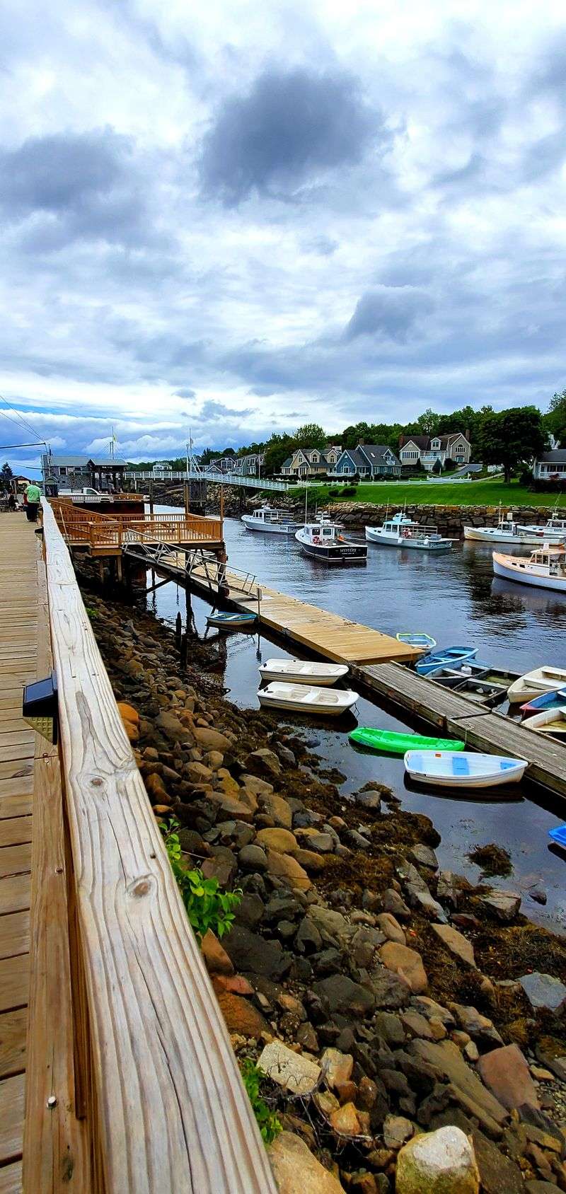 Perkins Cove Quietly Framed by Snow