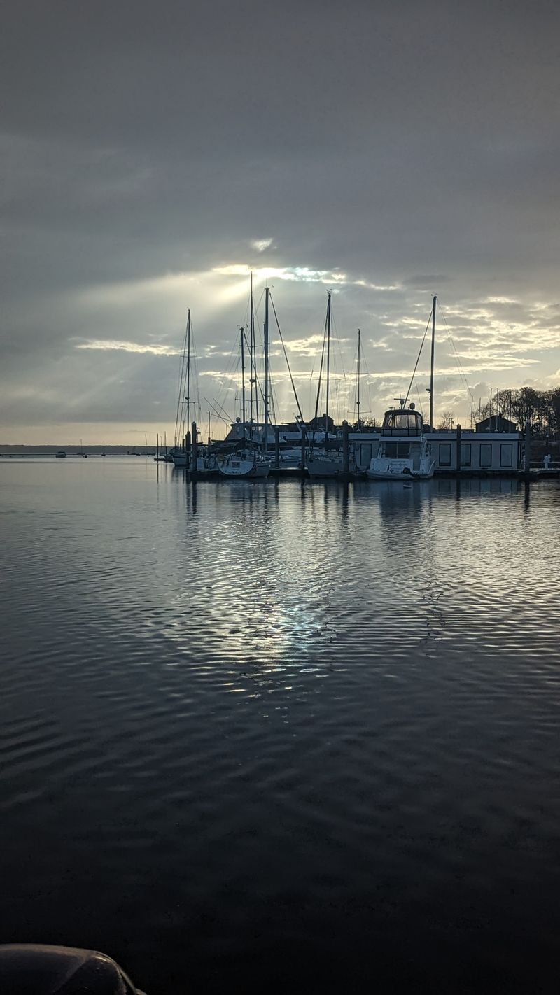 Wickford Harbor Becomes a Peaceful Winter Canvas