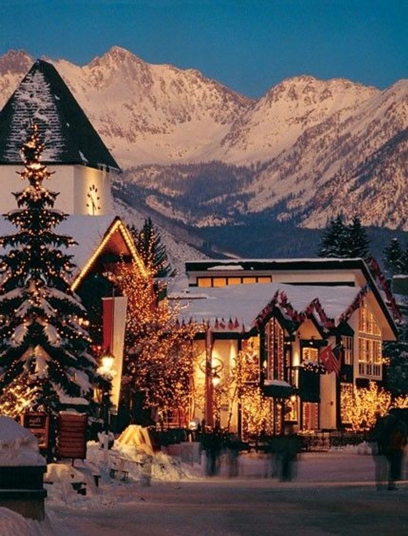 Vail Village Lights And Winter Ambiance