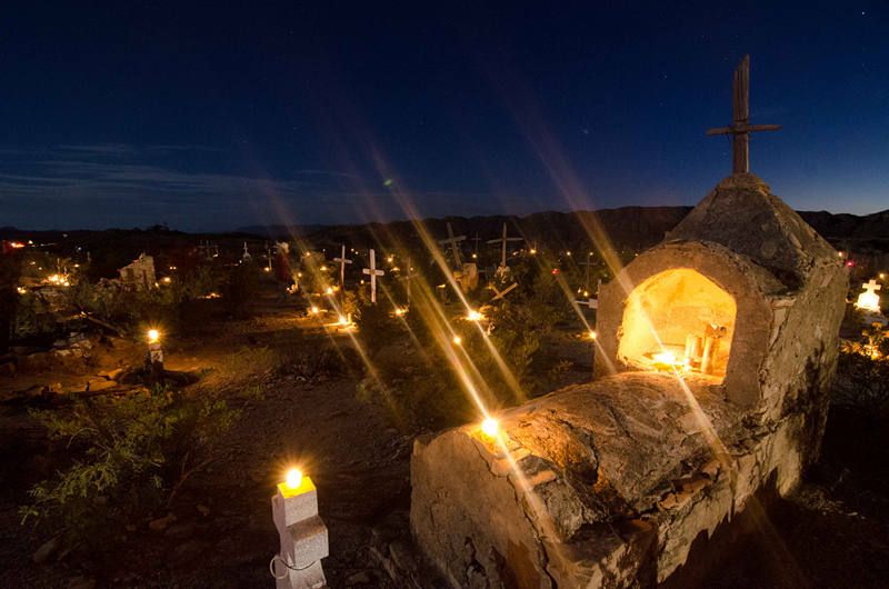 The Terlingua Cemetery at Dusk