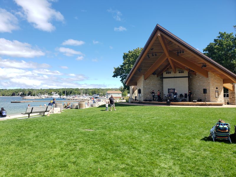 Sister Bay Waterfront Park and Goat Roof Legend