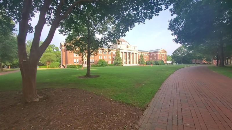 Davidson College Green and Brick Lined Downtown