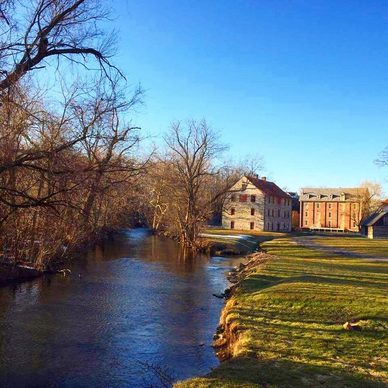 The Colonial Industrial Quarter Illuminated by Winter Light