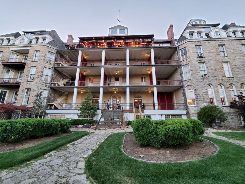 Basin Park Hotel entrances on many levels