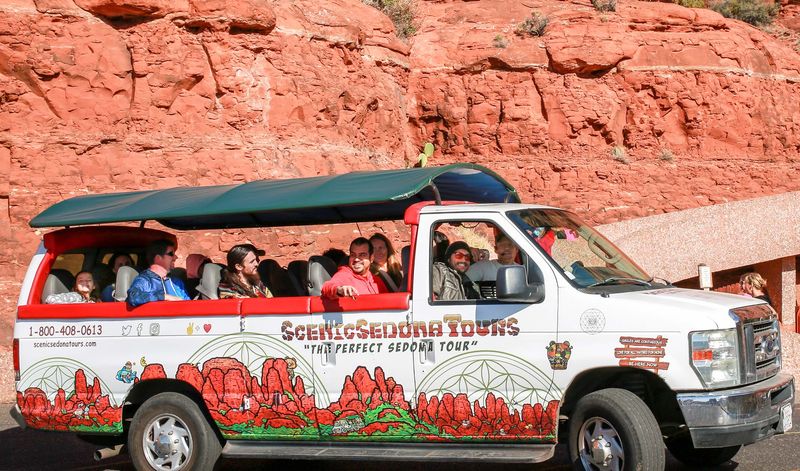 Tour van drops that crowd entryways at peak times