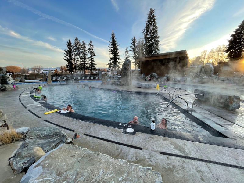 Soaking at Bozeman Hot Springs
