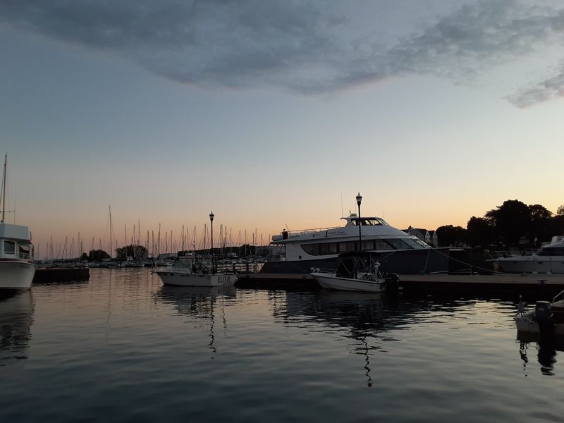 A Marina Area That Turns Serene in Snowy Weather
