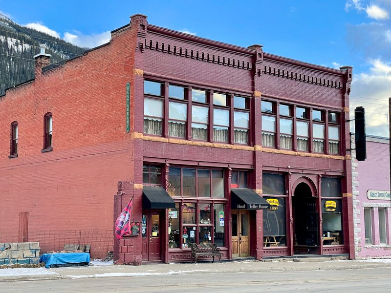 Old Brick And False Fronts In Fresh Snow