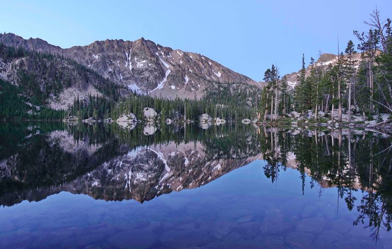 Twin Imogene Lakes in the Boulder Mountains